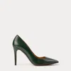 Ralph Lauren 95mm Celia Pointed-toe Stiletto Pumps In Green