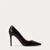 Polo Ralph Lauren Tenney 95 Mm Goatskin Pump In Black