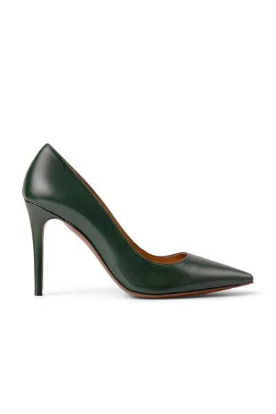 Ralph Lauren Tenney 95 Mm Goatskin Pump In Green