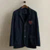 Ralph Lauren Tennis-crest Blazer In Black