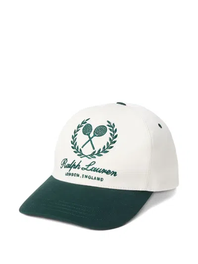 Ralph Lauren Tennis-embroidery Baseball Cap In White