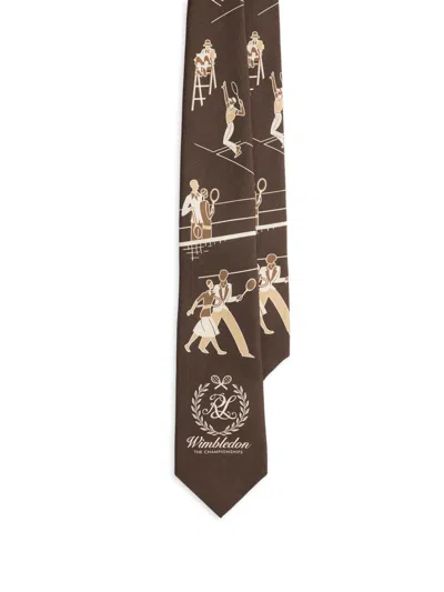 Ralph Lauren Tennis Tie In Brown