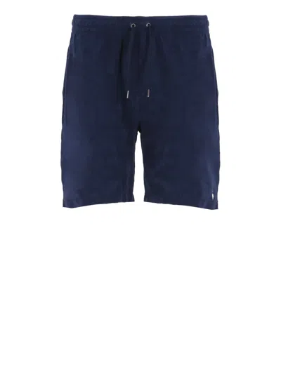 Ralph Lauren Terry Cloth Bermuda Shorts In Blue