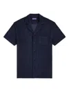 Ralph Lauren Cotton-blend Textured Shirt In Blue