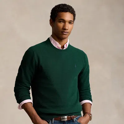 Polo Ralph Lauren Logo Embroidered Knit Jumper In Hunter Navy