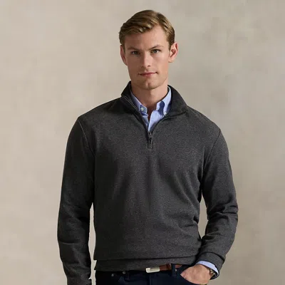 Ralph Lauren Textured Double-knit Pullover In Black