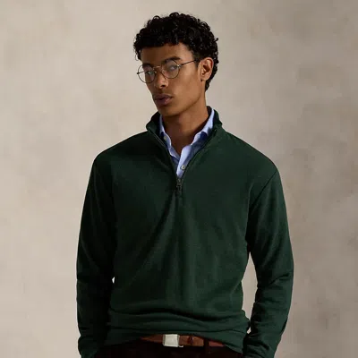 Ralph Lauren Textured Double-knit Pullover In Green
