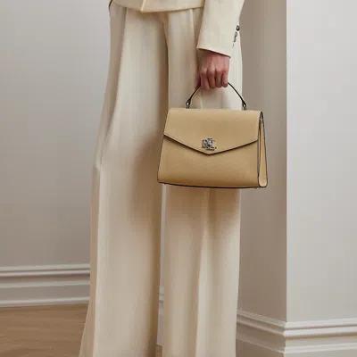 Ralph Lauren Textured Leather Large Farrah Satchel