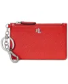 Ralph Lauren Textured Leather Zip Card Case