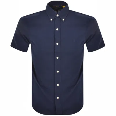 Ralph Lauren Textured Short Sleeve Shirt Navy In Blue