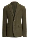 Ralph Lauren Textured Single-breasted Blazer In Green