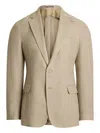 Ralph Lauren Hadley Hand-tailored Textured Sport Coat In Brown