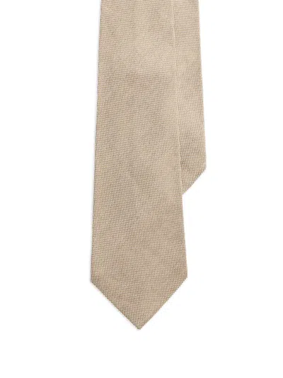 Ralph Lauren Textured Woven Tie In Neutral