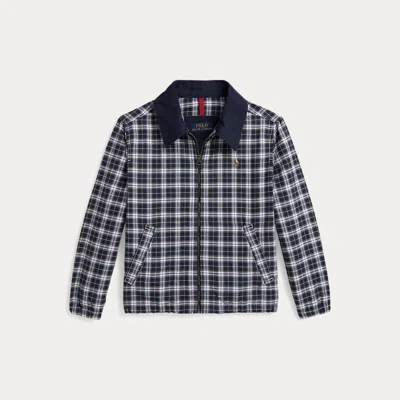 Ralph Lauren Kids' The Bayport Plaid Cotton Oxford Jacket In Multi In Black