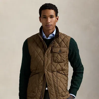 Ralph Lauren The Beaton Quilted Utility Vest In Brown