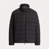 Ralph Lauren The Colden Herringbone Down Jacket In Black