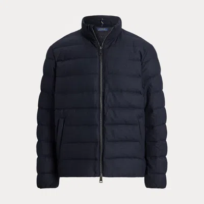 Ralph Lauren The Colden Herringbone Down Jacket In Blue