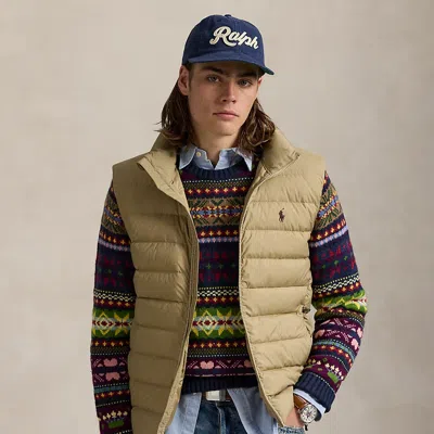 Ralph Lauren The Colden Packable Down Vest In Nude
