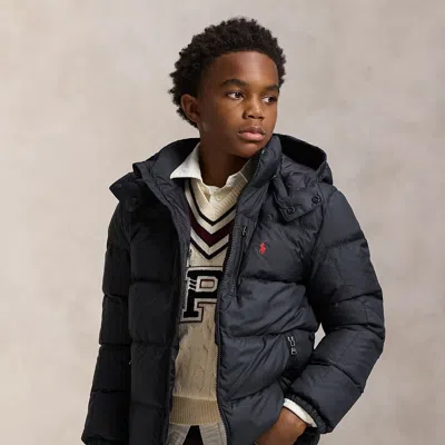 Ralph Lauren Kids' The Gorham Down Hooded Jacket In Polo Black