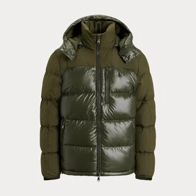 Ralph Lauren The Gorham Two-tone Down Jacket In Green