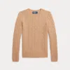 Ralph Lauren Kids' The Iconic Cable-knit Cashmere Jumper In Brown