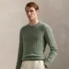 Ralph Lauren The Iconic Cable-knit Cashmere Sweater In Green