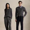 Ralph Lauren The Iconic Cable-knit Cashmere Sweater In Gray