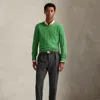Ralph Lauren The Iconic Cable-knit Cashmere Sweater In Green