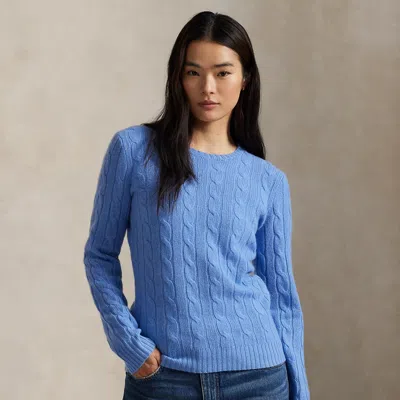 Polo Ralph Lauren The Iconic Cable-knit Cashmere Sweater In New Litchfield Blue