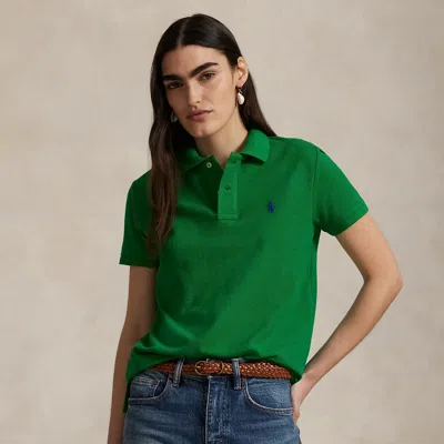 Polo Ralph Lauren The Iconic Classic Fit Mesh Polo Shirt In Billiard In Nude