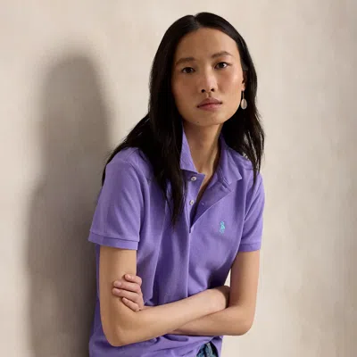 Polo Ralph Lauren The Iconic Classic Fit Mesh Polo Shirt In Cactus Purple