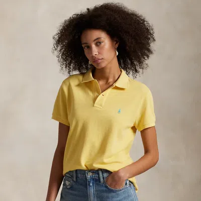 Polo Ralph Lauren The Iconic Classic Fit Mesh Polo Shirt In Corn Yellow