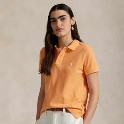 Polo Ralph Lauren The Iconic Classic Fit Mesh Polo Shirt In Key West Orange