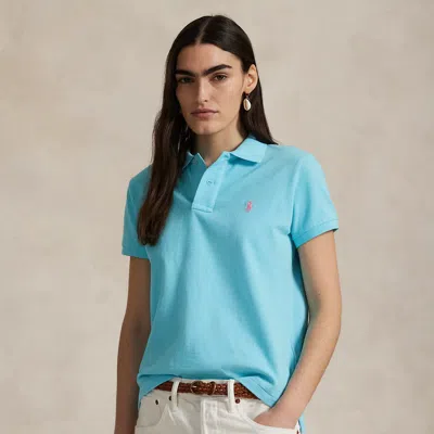 Polo Ralph Lauren The Iconic Classic Fit Mesh Polo Shirt In Turquoise Nova In Blue