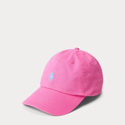 Ralph Lauren The Iconic Cotton Chino Ball Cap In Pink