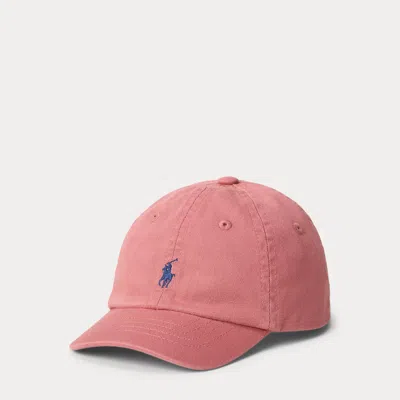 Ralph Lauren Babies' The Iconic Cotton Chino Ball Cap In Canvas Pink