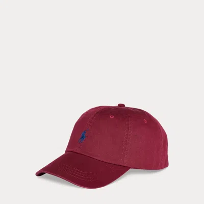 Polo Ralph Lauren The Iconic Cotton Chino Ball Cap In Classic Wine In Burgundy