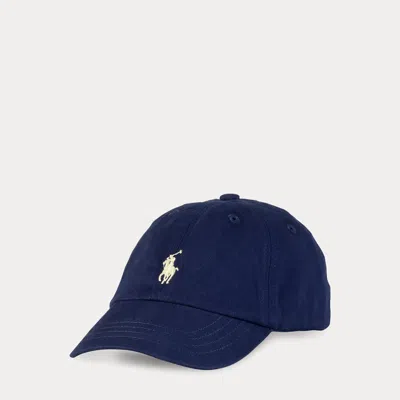 Ralph Lauren Babies' The Iconic Cotton Chino Ball Cap In Navy In Blue