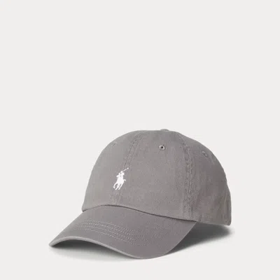 Polo Ralph Lauren Mens Perfect Grey Sport Brand-embroidered Cotton-twill Cap In Gray