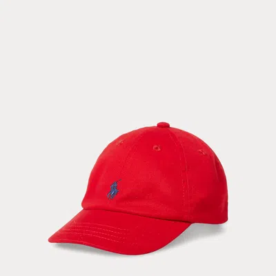 Ralph Lauren Babies' The Iconic Cotton Chino Ball Cap In Rl2000 Red