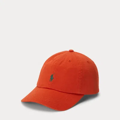 Ralph Lauren The Iconic Cotton Chino Ball Cap In Varsity Orange