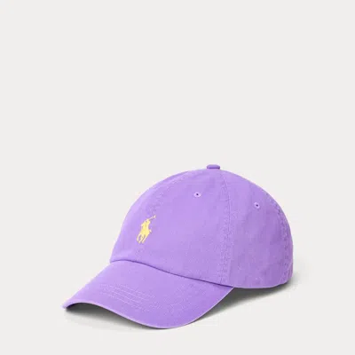 Ralph Lauren The Iconic Cotton Chino Ball Cap In Purple