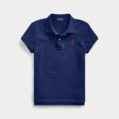 Ralph Lauren Kids' The Iconic Cotton Mesh Polo Shirt In Newport Navy In Blue