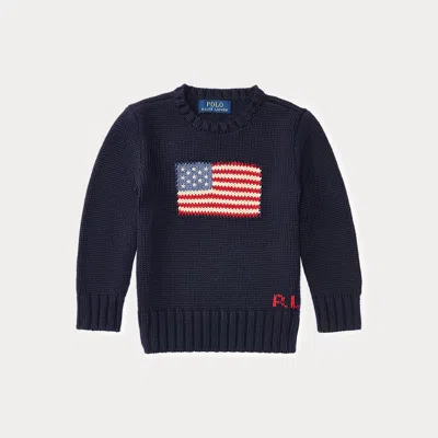 Ralph Lauren The Iconic Flag Jumper In Blue