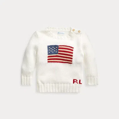 Polo Ralph Lauren Babies' The Iconic Flag Sweater In Nevis