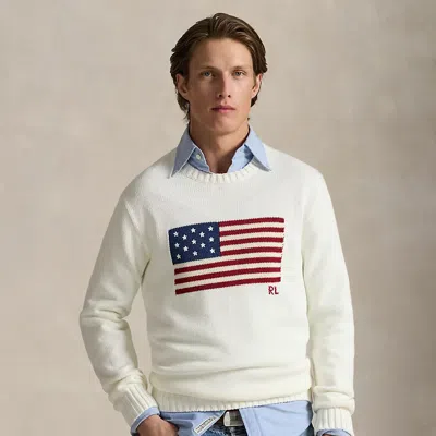 Ralph Lauren The Iconic Flag Sweater In White