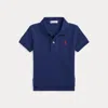Ralph Lauren Kids' The Iconic Mesh Polo Shirt In Blue