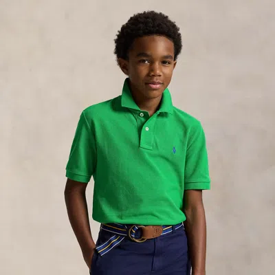 Ralph Lauren Kids' The Iconic Mesh Polo Shirt In Billiard In Multi
