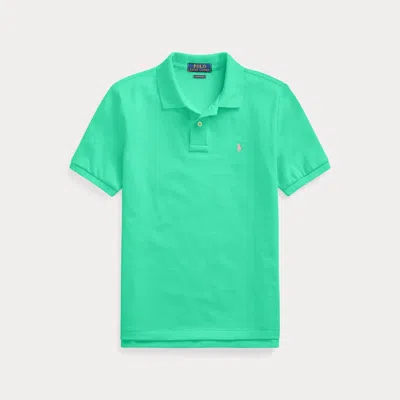 Ralph Lauren Kids' The Iconic Mesh Polo Shirt In Sunset Green