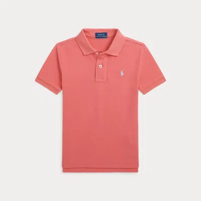 Ralph Lauren Kids' The Iconic Mesh Polo Shirt In Pink